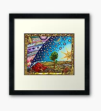 Flammarion Woodcut Flat Earth Design 2017 Framed Print