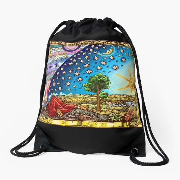 Flammarion Woodcut Flat Earth Design 2017 Drawstring Bag