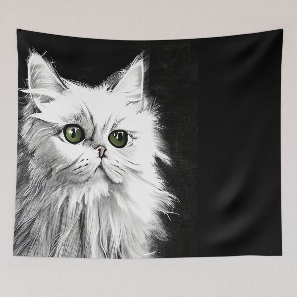 Item preview, Persian Cat Drawing 02 designed and sold by Elisabeth Lucas.