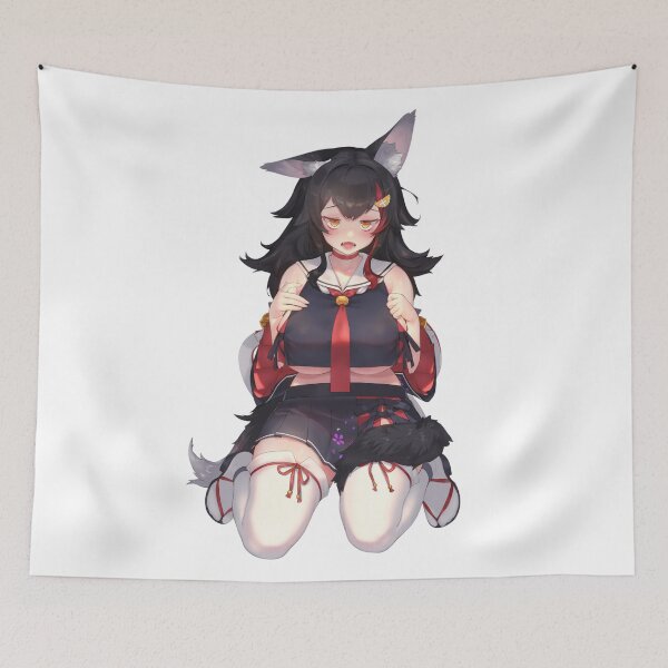 Item preview, Ookami Mio 大神ミオ Mio-mama Mion Miosha | hololive Gamers holoJP | Vtuber Virtual Youtuber | Thighs Underboobs Underboob Brunette Wolfgirl Wolf Girl  designed and sold by Risumu.