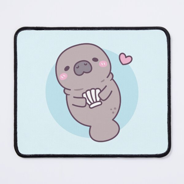 Item preview, Cute Manatee Holding Seashell designed and sold by rustydoodle.