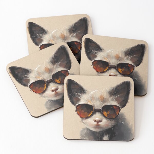 Item preview, COLIN, an ai generated cat character with big ears wearing sunglasses designed and sold by AiCharacters.