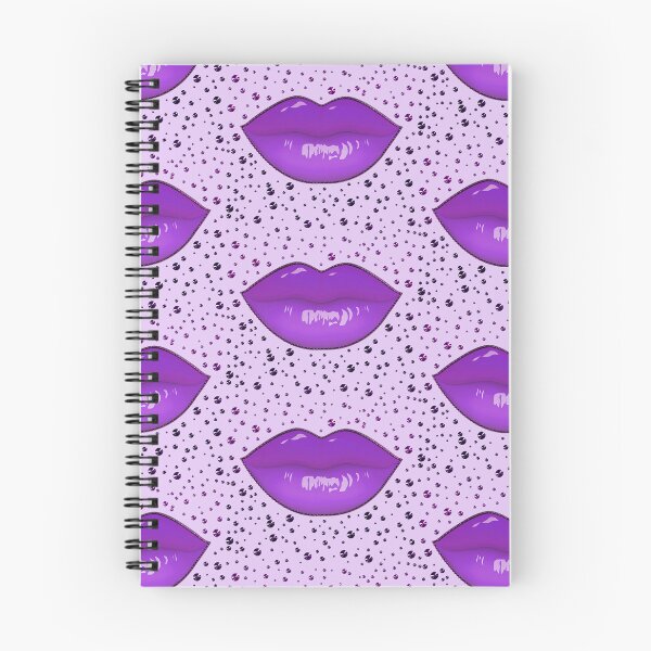 Item preview, Purple lipstick lip makeup sexy kiss mouth madonna piercing designed and sold by GlamourChick.