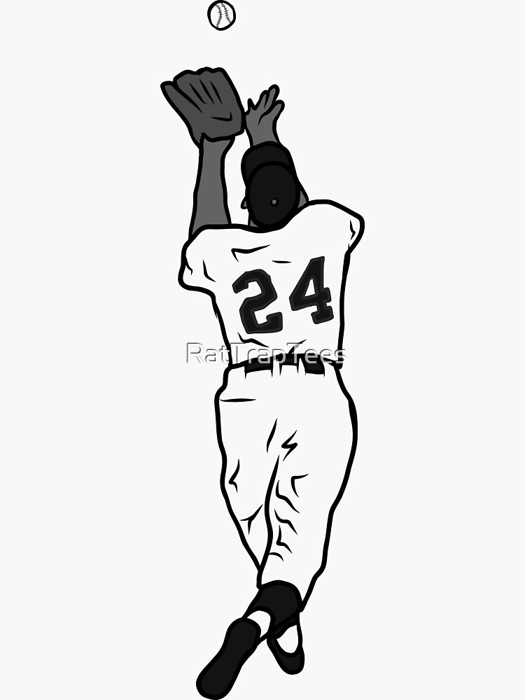 Willie Mays The Catch (Black and White) | Poster