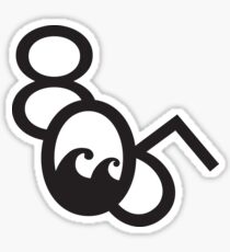 805 Wave Sticker