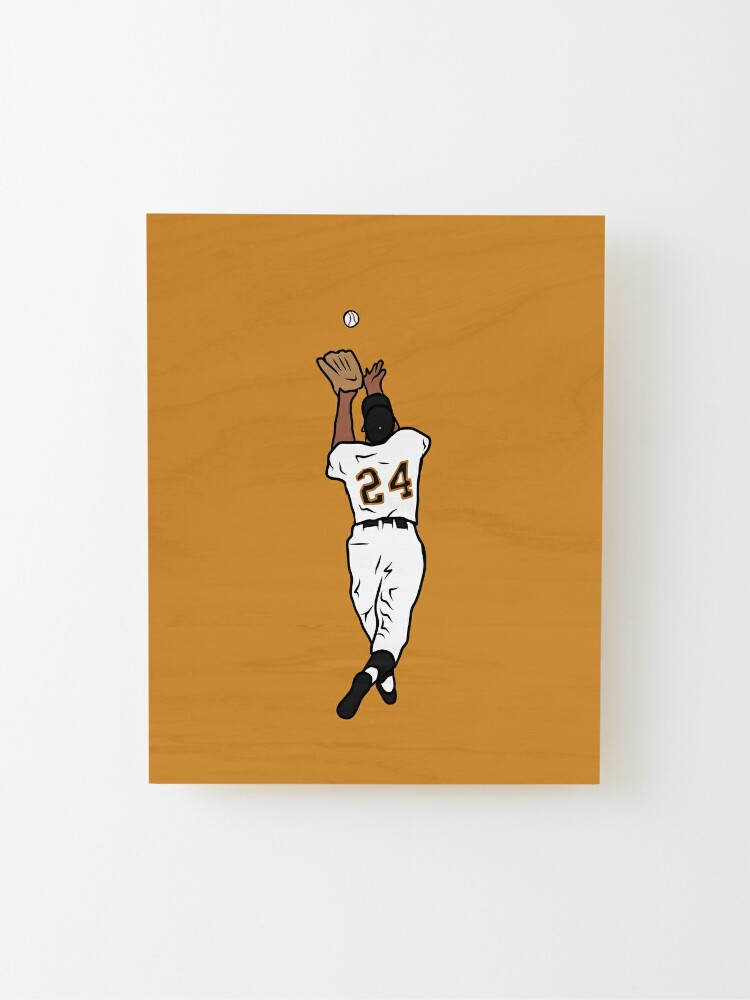 New York Giants Baseball Willie Mays Wood Print