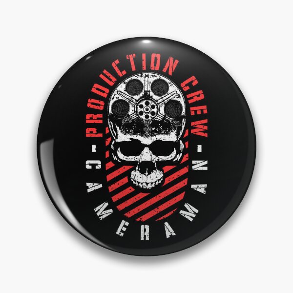Item preview, Production Crew Cameraman Movie Filmmaker Halloween Skull designed and sold by GrandeDuc.