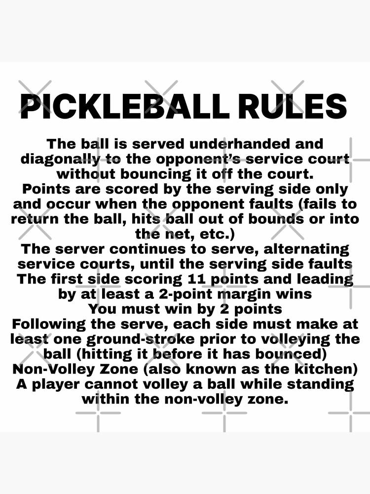 "Pickleball Rules" Poster for Sale by Pickleballmama Redbubble