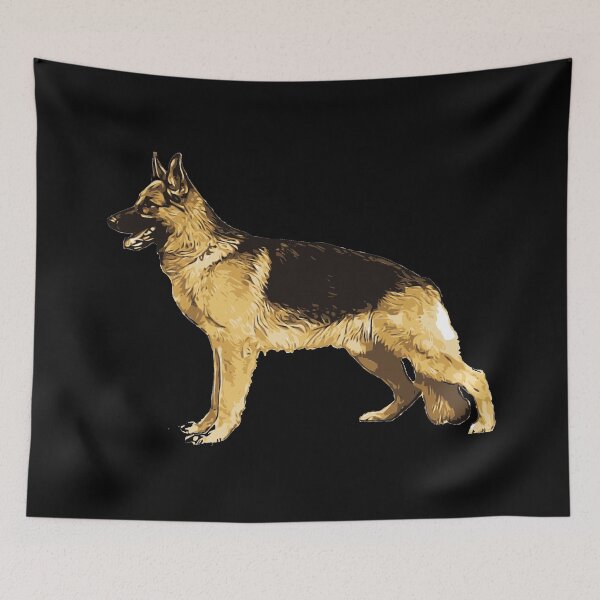 Item preview, German Shepherd Dog Dogs Animals Art Paint Draw Design designed and sold by BK-Fishing.