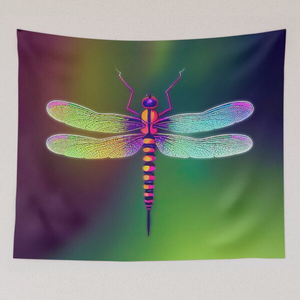 Item preview, Colourful Vector Art Dragonfly designed and sold by ThePurpleMelon.