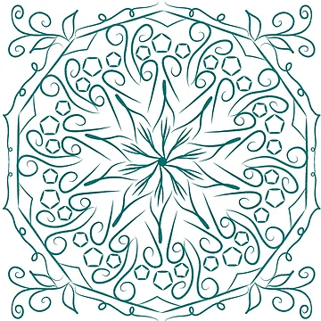 Artwork thumbnail, Line and leaf pattern by Radelss