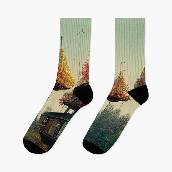 Item preview, High Autumn Treehouses Abstract AI Generated Art designed and sold by MeAI-Art.