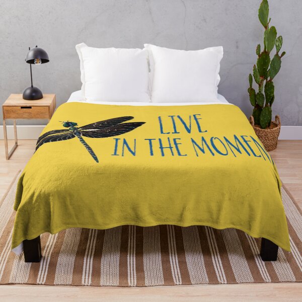 Item preview, Live in the Moment Dragonfly print designed and sold by ThePurpleMelon.