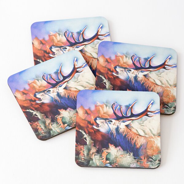 Item preview, Deer in the forest Abstract Painting Art Design designed and sold by WildMuse44.