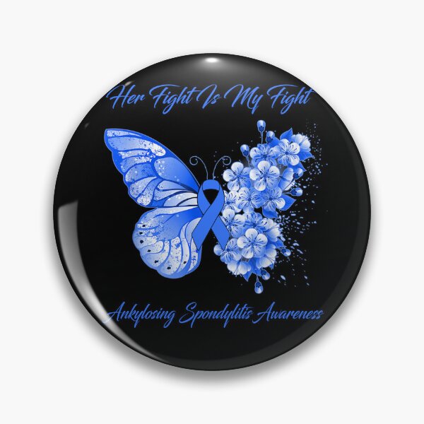 Item preview, Her Fight Is My Fight Ankylosing Spondylitis Awareness Butterfly Ribbon Gifts designed and sold by Adropine.