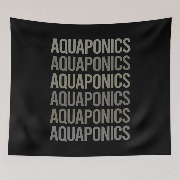 Item preview, Gray Text Art Aquaponics designed and sold by TartSpiderWeb.