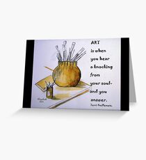 Coffee Art on a card! Greeting Card