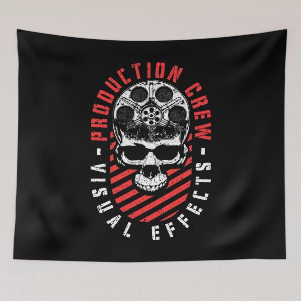 Item preview, Production Crew Visual Effects VFX Artist Halloween Skull designed and sold by GrandeDuc.
