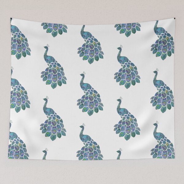 Item preview, Marbled Abstract Peacock Art designed and sold by ArtbyJanaye.