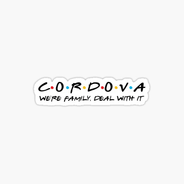 Cordova Last Name Cordova Surname Cordova Family Name Cordova Second Name Sticker