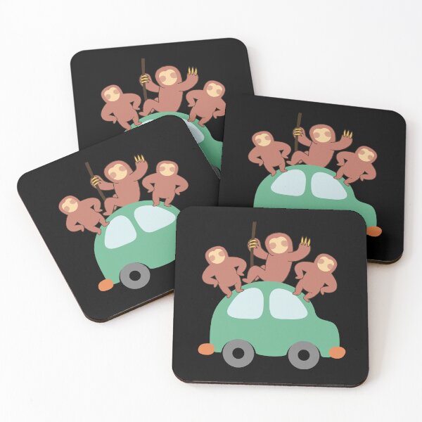 Item preview, Sloths on car designed and sold by The Love Quill.
