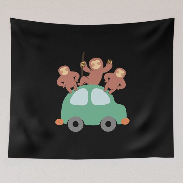 Item preview, Sloths on car designed and sold by The Love Quill.