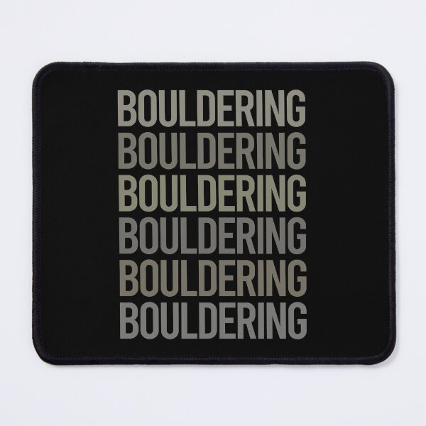 Item preview, Gray Text Art Bouldering Rock Climbing designed and sold by TartSpiderWeb.