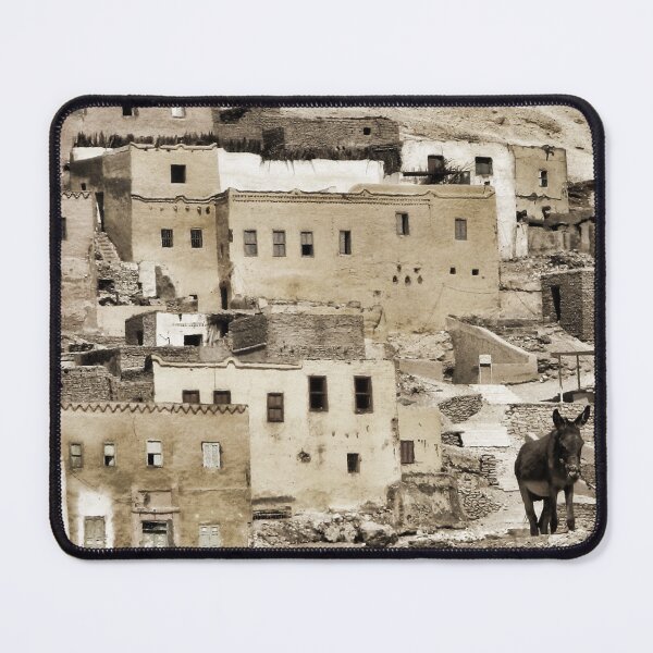 Item preview, Qurna old town, traditional architecture, Black and white, vintage, Luxor West bank, Egypt photography designed and sold by art-of-egypt.