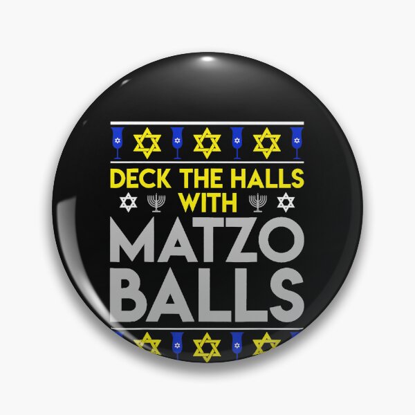 Item preview, Deck The Halls with Matzo Balls Jewish Christmas Hanukkah designed and sold by AmapolaSerrato.