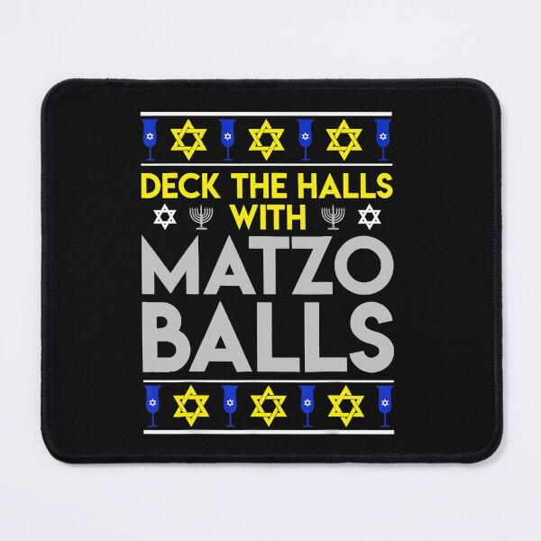 Item preview, Deck The Halls with Matzo Balls Jewish Christmas Hanukkah designed and sold by AmapolaSerrato.