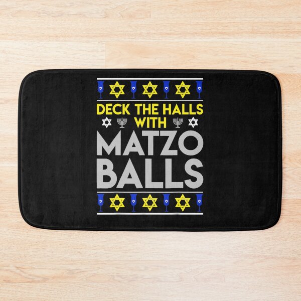 Item preview, Deck The Halls with Matzo Balls Jewish Christmas Hanukkah designed and sold by AmapolaSerrato.