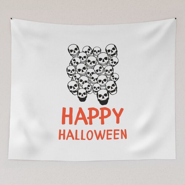Item preview, Happy Halloween Horror Skulls Pattern Design designed and sold by WBP Mart.
