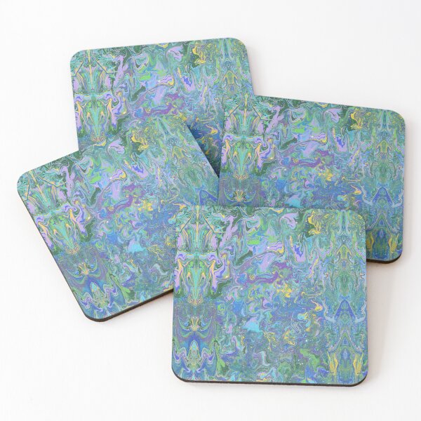 Item preview, Peacock Inspired Marbled Abstract Pattern  designed and sold by ArtbyJanaye.