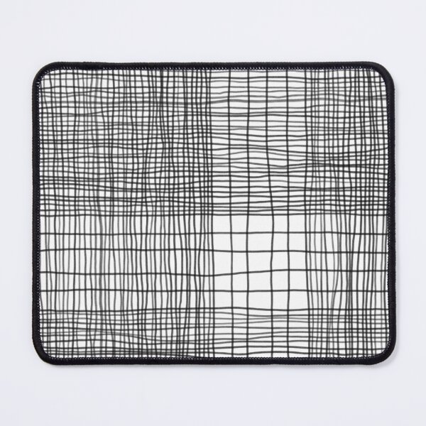 Item preview, Monochrome black and white graphic plaid minimalist style I designed and sold by FrancesPoff.