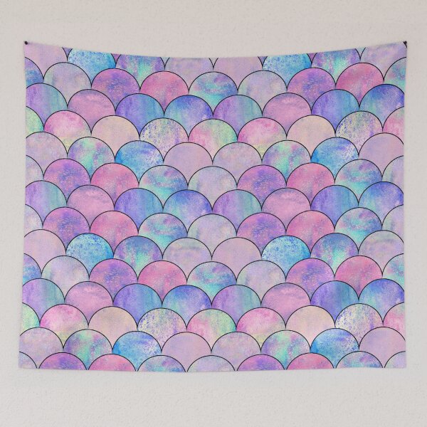 Item preview, Multicolor Mermaid Scales designed and sold by PotluckPrints.