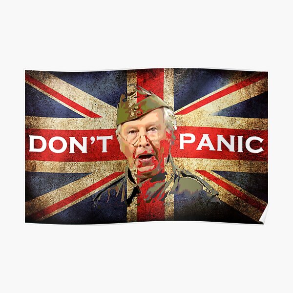 "Dad's Army - Don't Panic" Poster for Sale by RBinout | Redbubble
