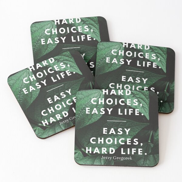 Item preview, Hard Choices, Easy Life. Easy Choices, Hard Life. Motivational Poster - Green Lead Poster designed and sold by inspire-cafe.