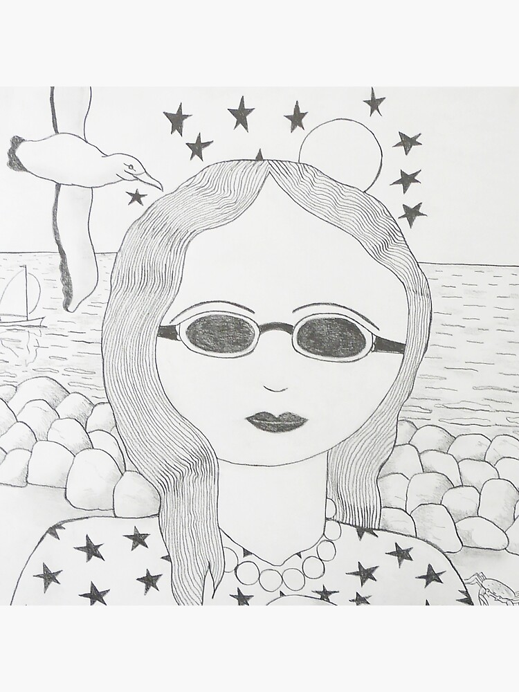 Aperçu 4 sur 4. Coussin avec l'œuvre Femme à lunettes créée et vendue par jeanpaulperrenx.
