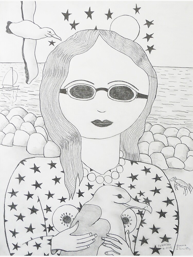 Aperçu 3 sur 3. Impression photo avec l'œuvre Femme à lunettes créée et vendue par jeanpaulperrenx.