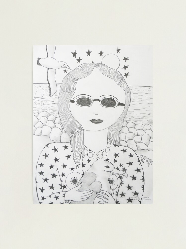 Aperçu 2 sur 3. Impression photo avec l'œuvre Femme à lunettes créée et vendue par jeanpaulperrenx.