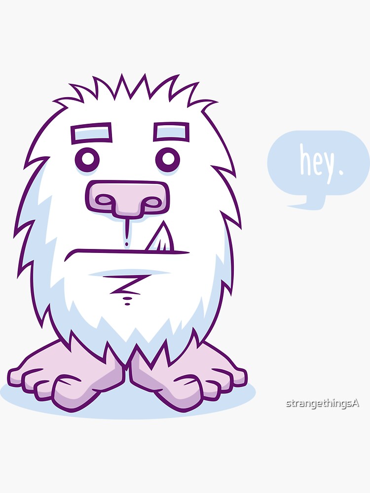 Thumbnail 3 of 3, Sticker, Yeti In A Snowstorm designed and sold by strangethingsA.