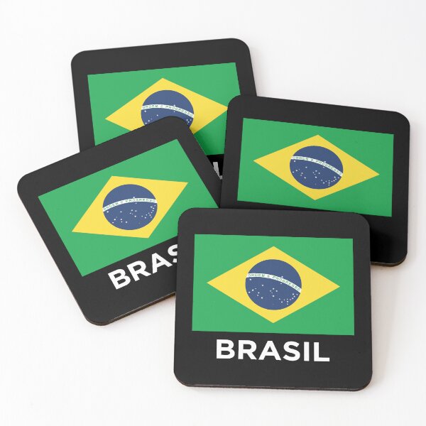 Item preview, Bandeira do Brasil With Text (On Black) designed and sold by STUDIO-72.
