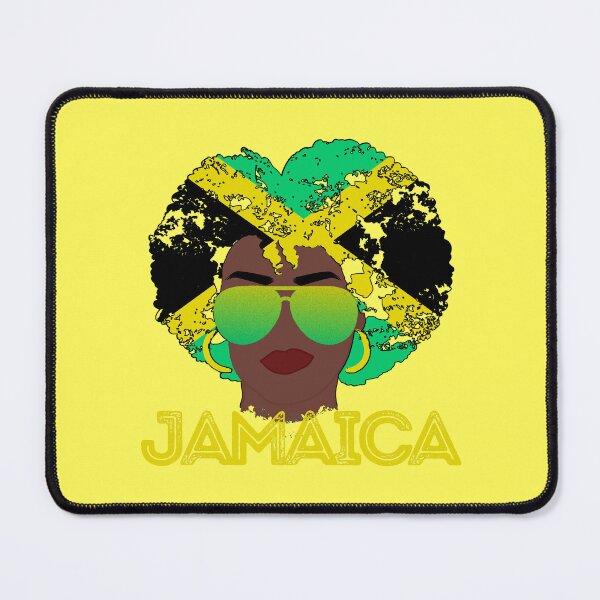 Item preview, Jamaican Flag Afro Hair Black Woman designed and sold by MegiWu.