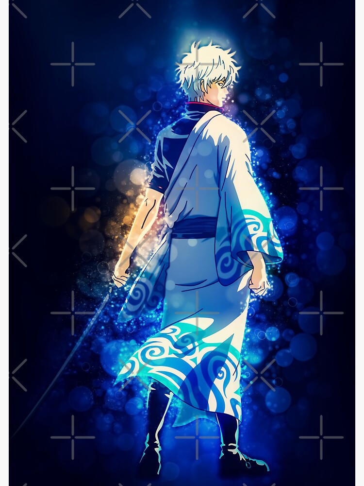 Gintoki Sakata Gintama Anime Sticker For Sale By Spacefoxart Redbubble