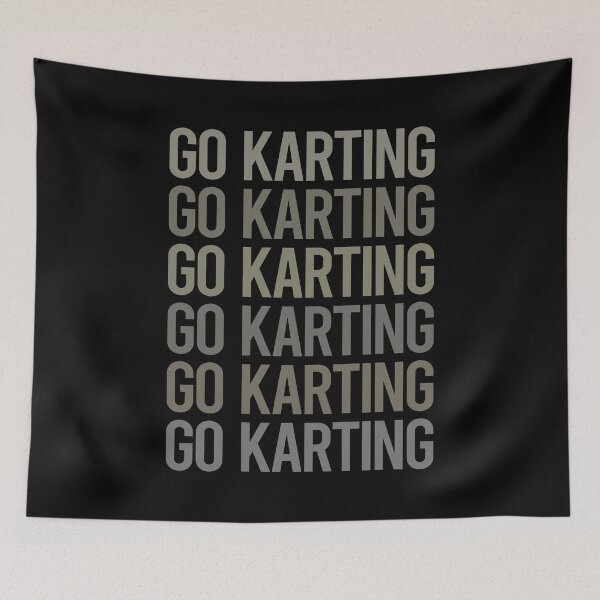 Item preview, Gray Text Art Go Karting Kart designed and sold by TartSpiderWeb.
