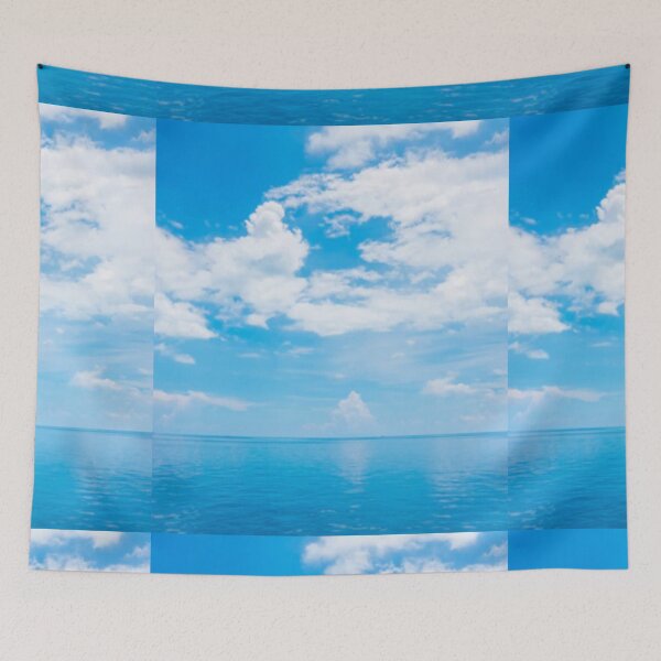 Item preview,  Cute colourful blue sea or ocean and blue sky design designed and sold by BEAUTY ⭐⭐⭐⭐⭐.
