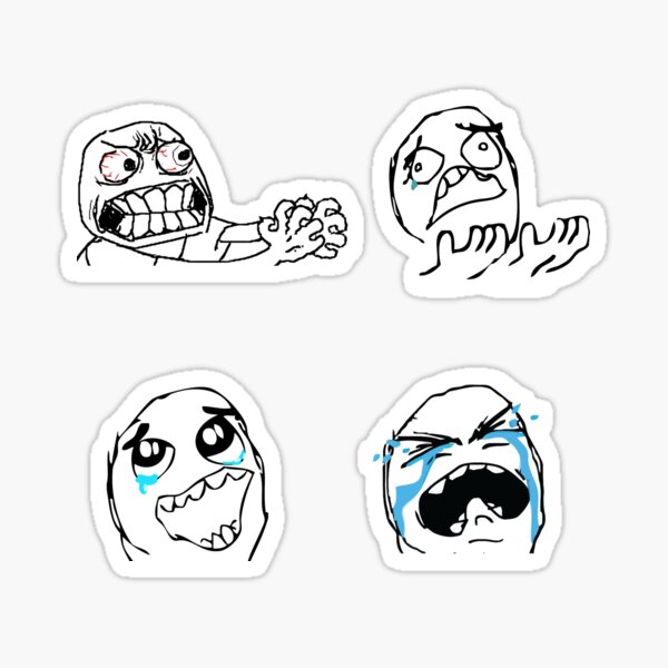 Sad Troll Face Stickers for Sale