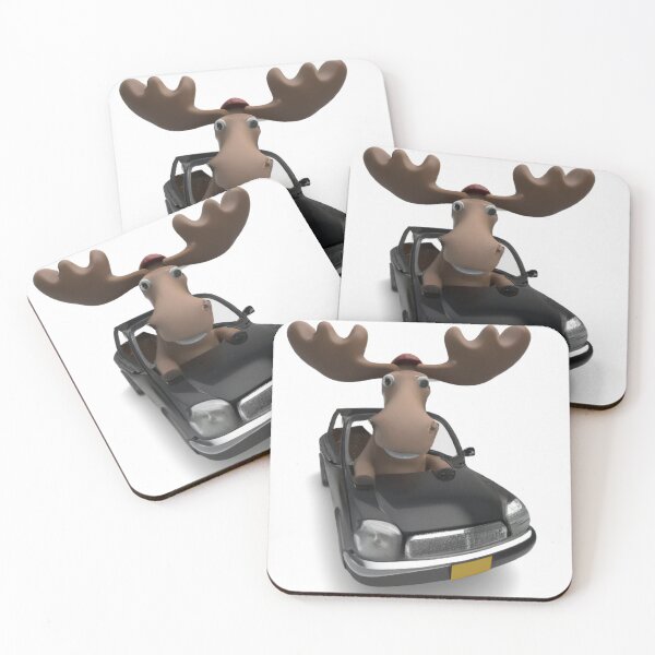 Item preview, Cartoon Moose in a Car designed and sold by Richard Allen.