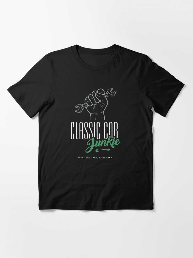 Thumbnail 3 of 7, Essential T-Shirt, Classic Car Junkie - Car Mechanic Garage Tools spanner designed and sold by Joemungus.