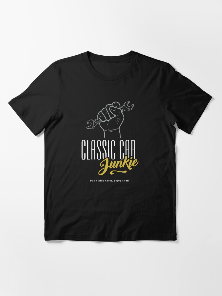 Thumbnail 3 of 7, Essential T-Shirt, Classic Car Junkie - Car Mechanic Garage Tools spanner designed and sold by Joemungus.